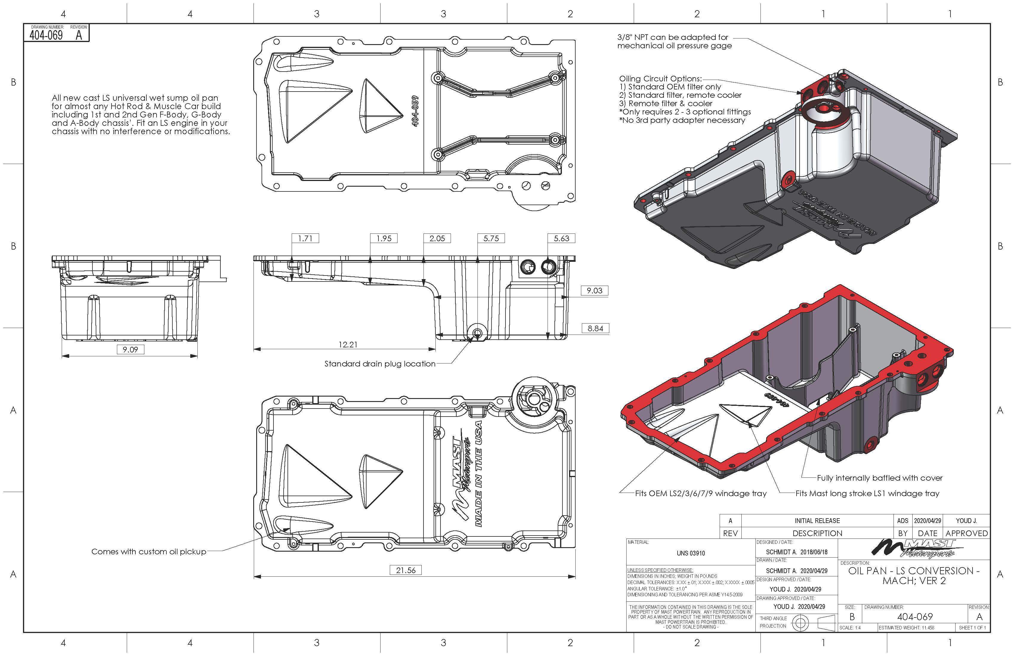 LS Stroker Oil Pan Kit Mast Motorsports