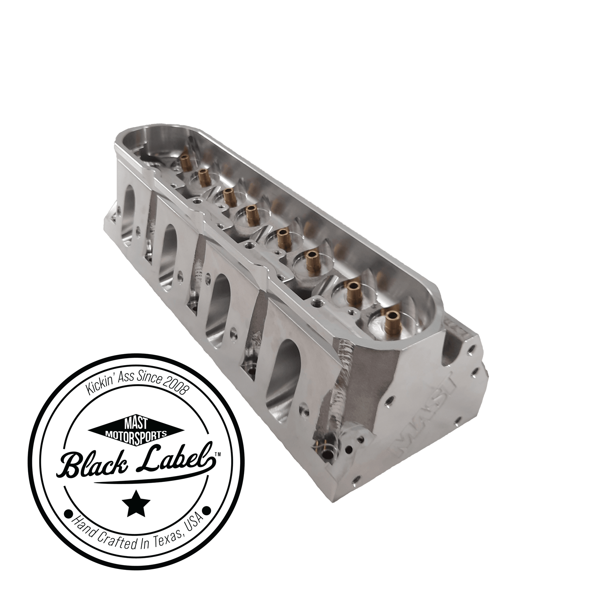 Black Label Cylinder Heads Cathedral Port 245cc 4.000&quot;(+) Bore - Pair Black Label CNC Cylinder Head - Stainless Steel or Titanium Valves