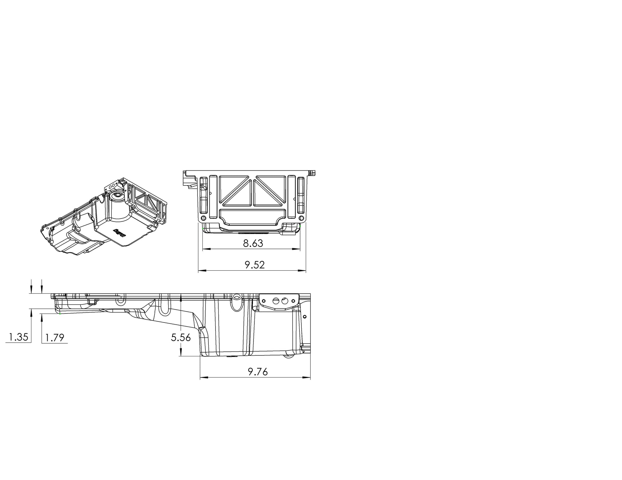 Holley GM Gen V LT Oil Pan Swap Kit Holley GM Gen V LT Oil Pan Swap Kit